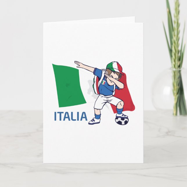 Carte Italie Ventilateur de football Enfant dabbing écob (Devant)