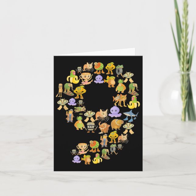 Carte Italien Brainrot Mème 9e fête d'anniversaire 9 ann (Devant)