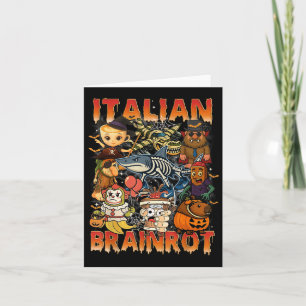 Carte Italien Brainrot mème Italien Brainrot Halloween C