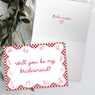 Carte Italien c'est Amore Wavy Bridesmaid Proposition