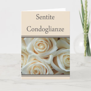 Carte Italien roses de Sympathie - sentite condoglianze