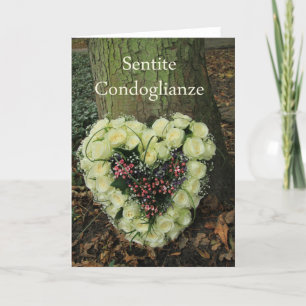 Carte Italien roses de Sympathie - sentite condoglianze
