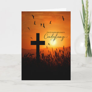 Carte Italien Sympathy Condoglianze Sunset Cross
