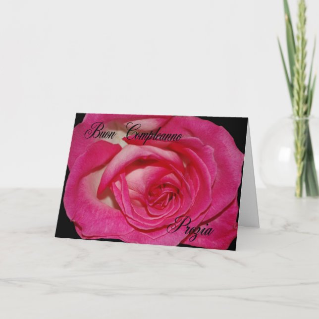 Carte Italienne Anniversaire Pour Grande Tante (Devant)