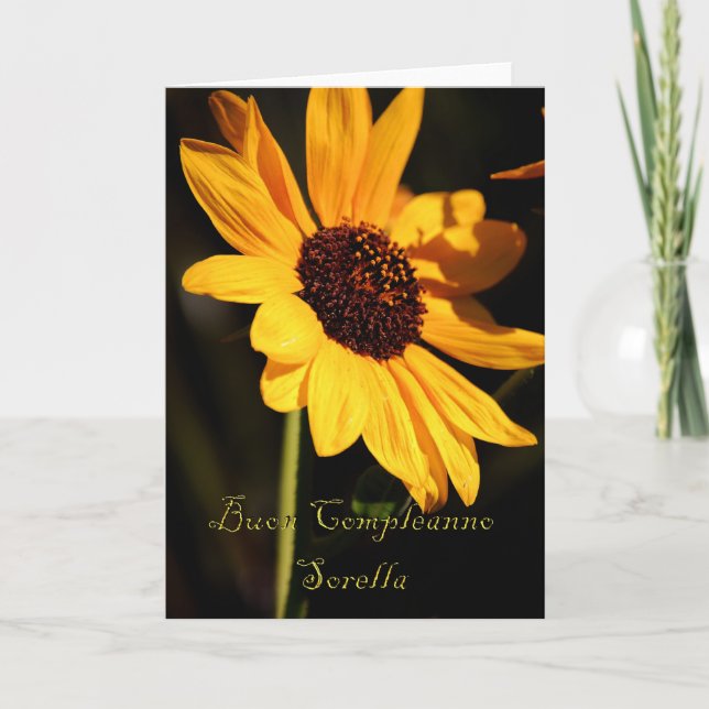 Carte Italienne Anniversaire Pour Soeur (Devant)