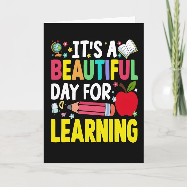 Carte IT'S A BEAUTIFUL DAY FOR D LEARNI 100 Days School (Devant)