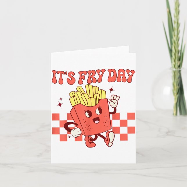 Carte It's Fry Day - Funny French Fries Fast Food  (Devant)
