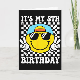 Carte It's My 5th Birthday 5 Years Old Boys Bruh I'm 5 F