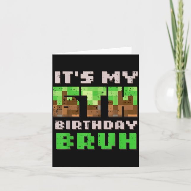 Carte Its My 6th Birthday Bruh Xel Gamer 6 Bday Gaming B (Devant)