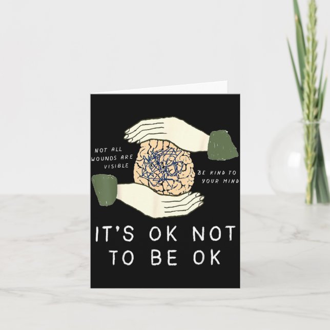 Carte Its Ok To Not Be Ok Suicide Prevention Awareness B (Devant)