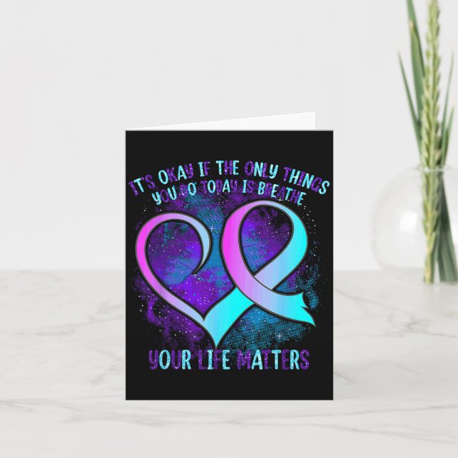 Carte It's Okay If The Only Things You Do Today Is Breat (Devant)