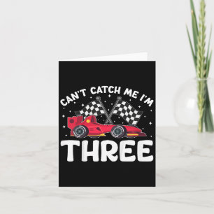 Carte J’ai 3 ans, Enfants 3e anniversaire Red Racing