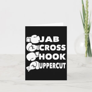 Carte Jab Cross Hook Uppercut - Boxer de salle de sport 
