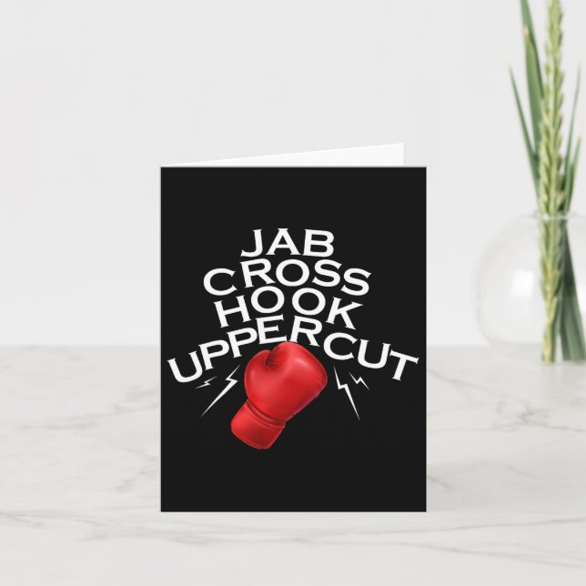 Carte Jab Cross Hook Uppercut Boxer Funny Boxer Trainin (Devant)