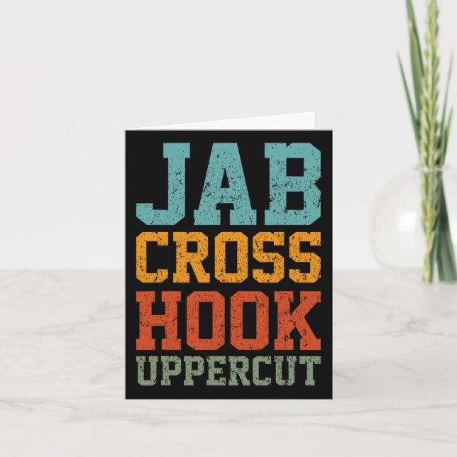 Carte Jab Cross Hook Uppercut Funny Boxing Entraînement  (Devant)