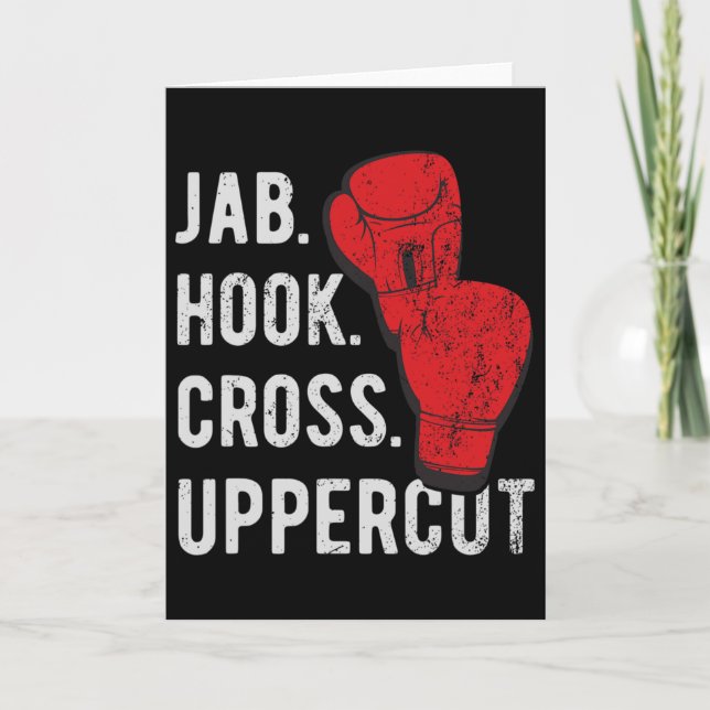 Carte Jab, Hook, Cross, Uppercut - Kickboxing et Boxe (Devant)