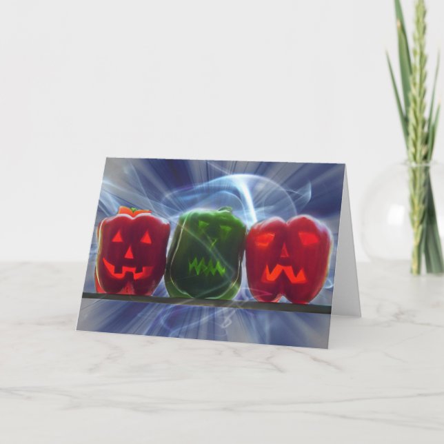 Carte Jack-o'-lantern Bell Peppers (Devant)