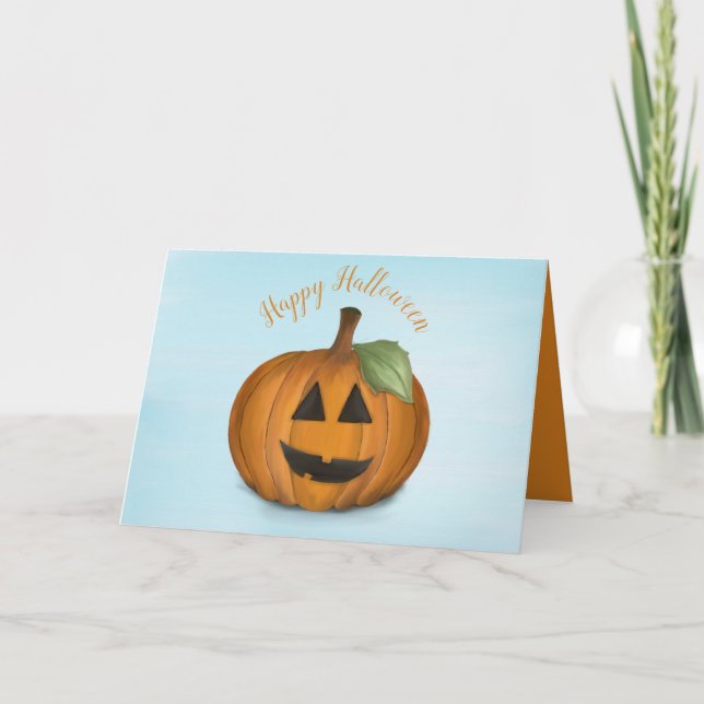 Carte Jack-o'-lantern dans    PatchCard Citrouille (Devant)