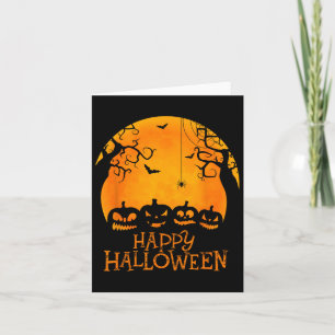 Carte Jack-o'-lantern Face Joyeux Halloween Citrouilles