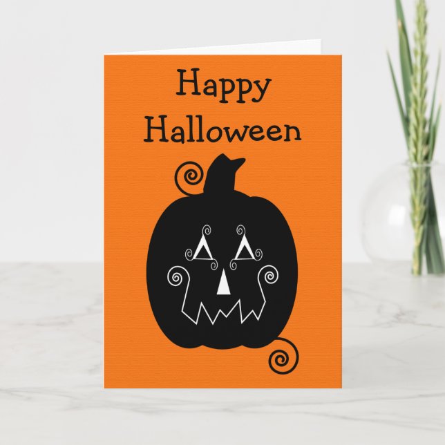 Carte Jack O-Lantern pour les bandes d'Halloween (Devant)