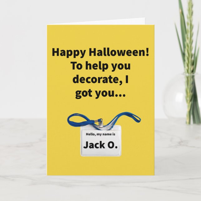 Carte Jack O. Lanyard - Halloween (Devant)