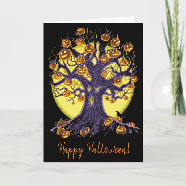 Carte Jack O'Lantern Tree (Devant)
