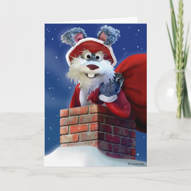 Carte Jack Rabbit Père Noël (Devant)