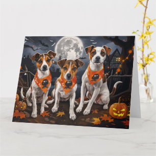 Carte Jack Russell Halloween Épouvantable