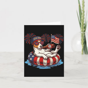 Carte Jack Russell Terrier Chien 250ème Patriotique Amér