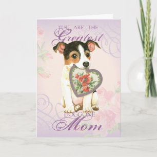 Carte Jack Russell Terrier Heart Maman