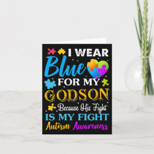 Carte Jackchel Art Je Porte Du Bleu Pour Mon Godson Auti