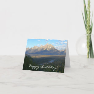 Carte Jackson Hole Mountains Joyeux anniversaire