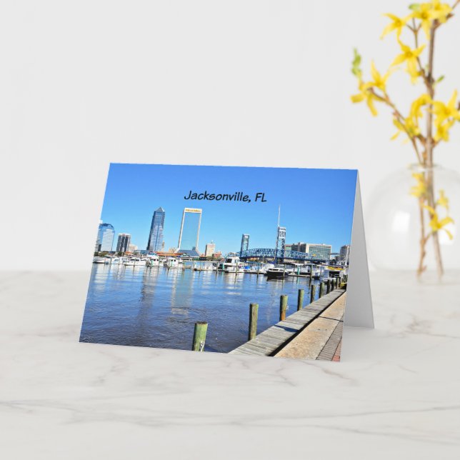 Carte Jacksonville, FL cityscap (Fleur jaune)