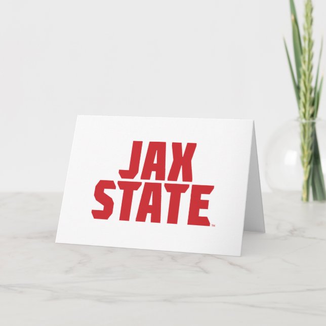 Carte Jacksonville State University JAX STATE Bold Red (Devant)