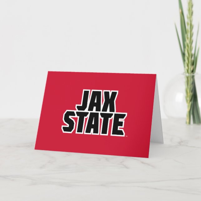 Carte Jacksonville State University JAX STATE Bold Text (Devant)