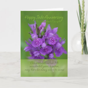 Carte Jade Anniversaire - Carte 35e Anniversaire