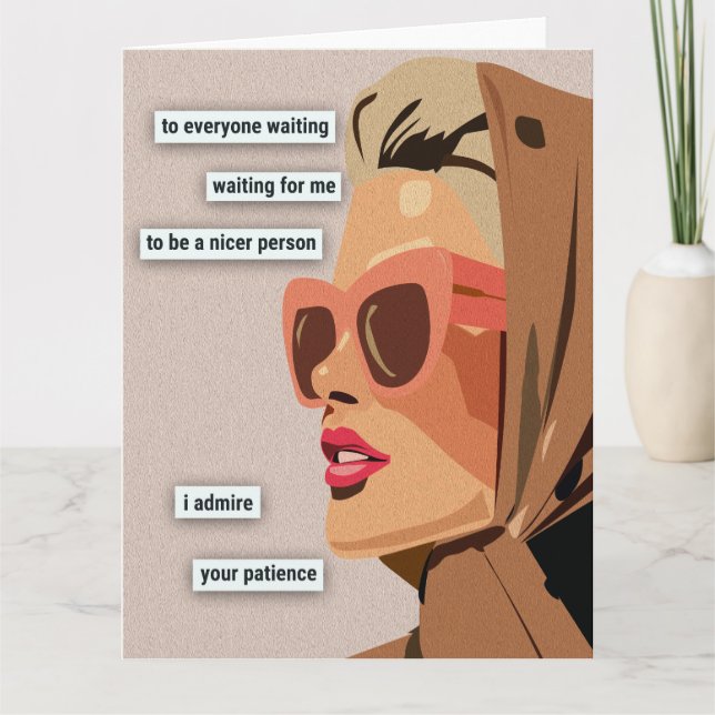 Carte J'admire votre patience (Devant)