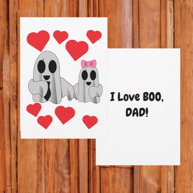Carte J'adore Boo Papa de Daughter Flat (Créateur téléchargé)