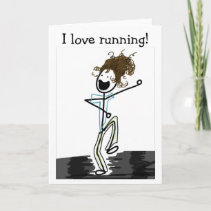 Carte J'adore courir !