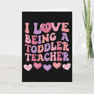Carte J'adore être une enseignante pour tout-petits pour