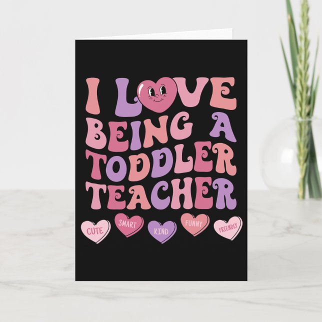Carte J'adore être une enseignante pour tout-petits pour (Devant)