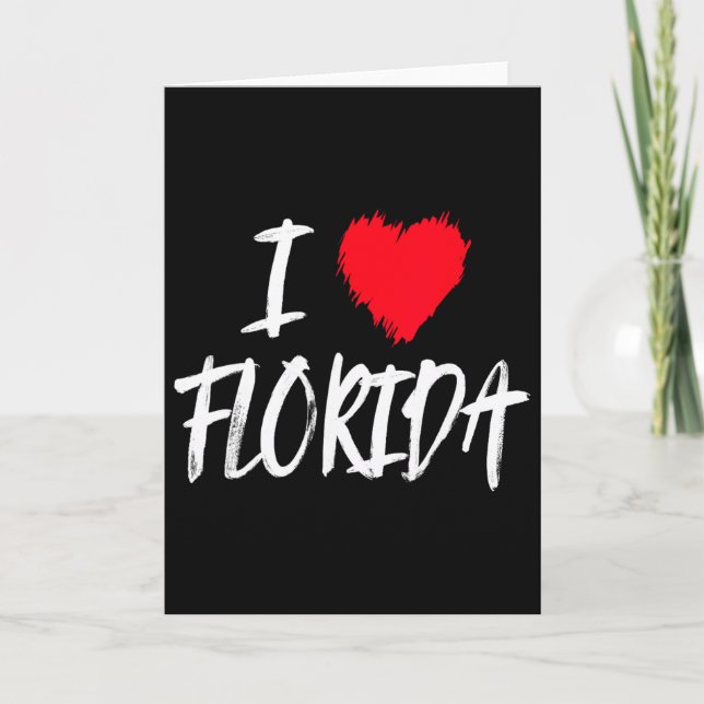 Carte J'adore Floride Etats-Unis Amérique Plage Vacances (Devant)