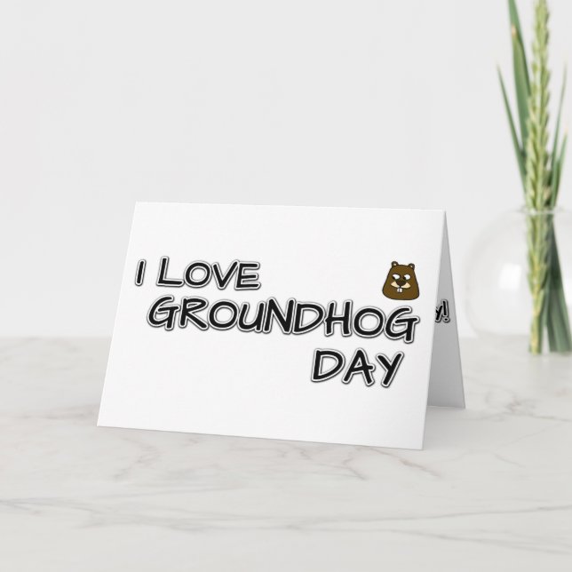 Carte J'adore Groundhog Day (Devant)