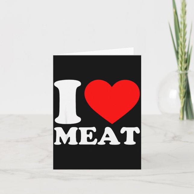 Carte J'adore la viande  (Devant)