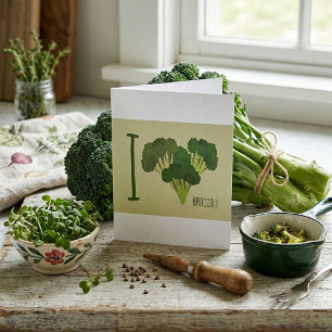 Carte J'adore le Brocoli