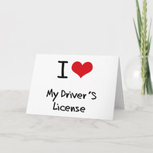 Carte J'adore le permis de conduire de mon conducteur