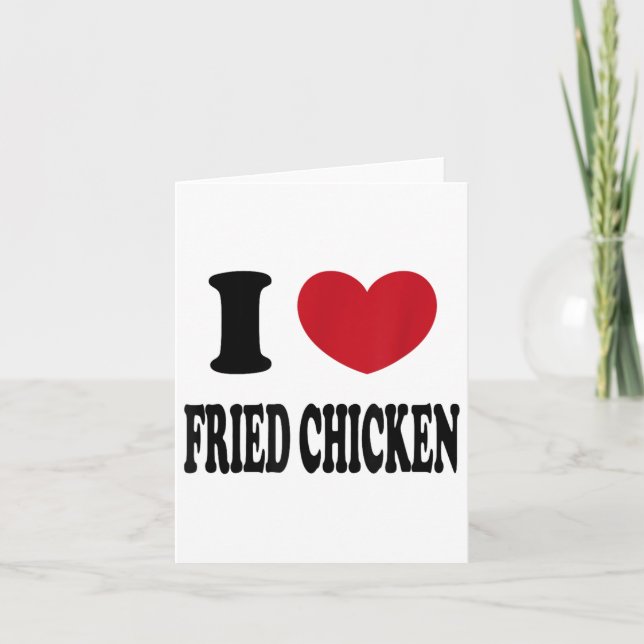 Carte J'adore le poulet frit _1  (Devant)