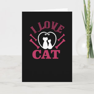 Carte J'adore les chats