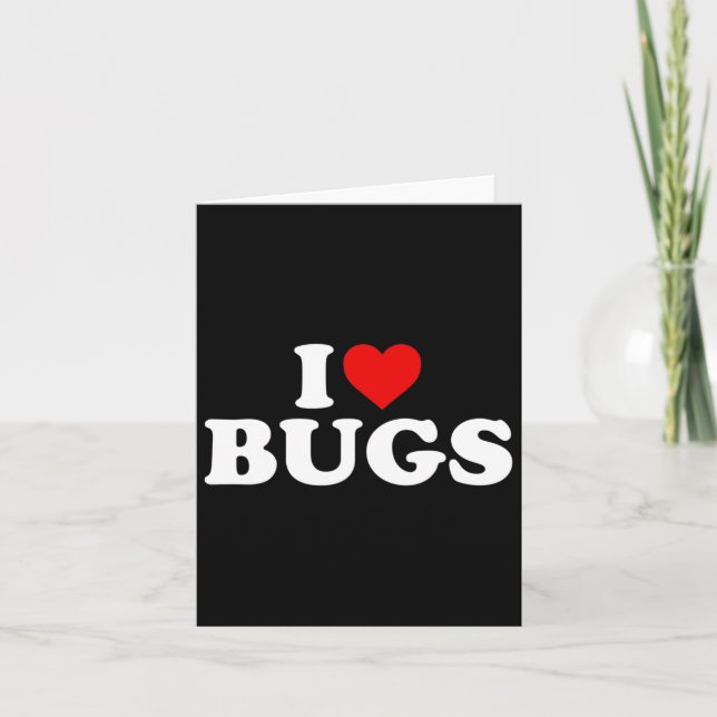 Carte J'adore les insectes - Cœur  (Devant)