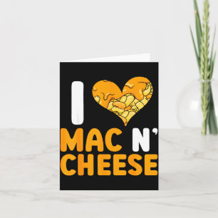 Carte J'adore Mac N' Cheese Drôle Mac Et Fromage 